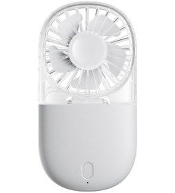 Resim Taşınabilir Şeffaf Katlanır Boyun Fanı, E Fan Beyaz, 
