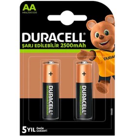 Resim Duracell 2500 Mah Aa Şarjlı Pil 2 Li Blister 