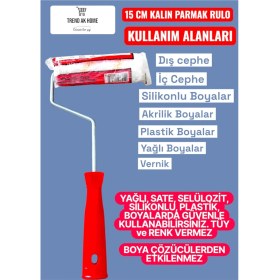 Resim 15 cm Mikrofiber Kumaş Kalın Parmak Rulo 