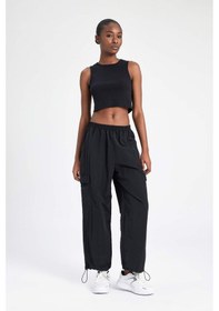 Resim DeFactoFit Slim Fit Dar Kesim Bisiklet Yaka Ribana Basic Düz Sporcu Atlet Z6573AZ24SPBK81 