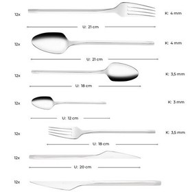 Resim Emsan Arven 84 Parça 12 Kişilik Kutulu Çatal Kaşık Bıçak Takımı 