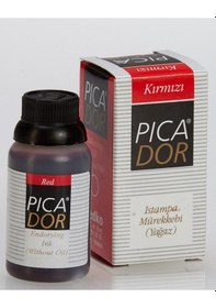 Resim PICADOR ISTAMPA MÜREKKEBİ 30CC KIRMIZI KE003 12 Adet 