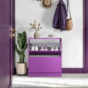 Resim Adore Flat Duo 2 Katlı Geniş Ayakkabılık Dolabı - Mor 