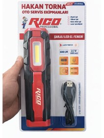 Resim Rico Şarjlı Mıknatıslı Led Lamba Işıldak Fener Kampçı Lambası 013-rc0043 3 Renk Yanabilme 