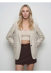 Resim Dilvin 60805 Basic Fit Blazer-bej 