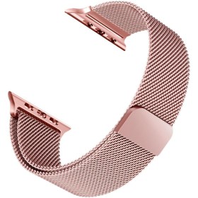 Resim Apple Watch 3 42mm Milanese Loop Version 3 Kordon Rose Gold 
