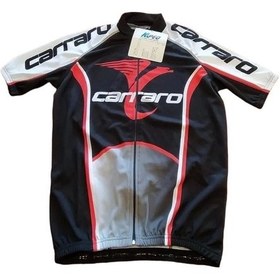 Resim Carraro Bisiklet Forması Kısa Kol Dik Yaka Fermuarlı Siyah Beyaz S Beden W05 2008815 Çok Renkli 