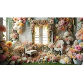 Resim Venspor Düşler Bahçesi Arkaplan - 200X150CM Fon, Duvar Örtüsü 