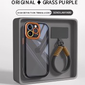 Resim Lanyard Clear Şok Geçirmez Telefon Kılıfı Apple Iphone 16 Pro Max, 16 Pro, 15 Pro Max, 15 Pro, 14 Pro, 13 Pro Max ve 12 için Erkekler ve Kadınlar, Şık Renk Çatışması 2'si 1 Arada Trendy Moda Basit 