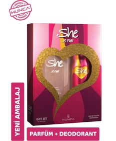 Resim She Fun Kadın Parfüm Seti ( 50 ml Edt Parfüm 150 ml Deodorant ) 