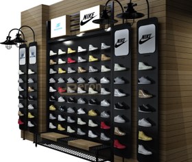 Resim Gas Pointshoes Frame Ayakkabı Reyonu - beşli panel / beyaz / antrasit 