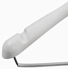 Resim 10'lu DCK 45cm Ahşap Görünümlü Dolgulu BH Plastik Takım Askısı Beyaz 