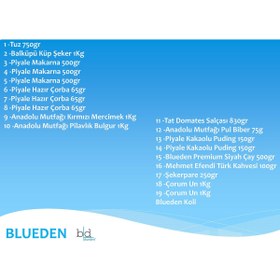 Resim Blueden Ramazan Paketi Kumanya Gıda Paketi Erzak Yardım Hediye Paketi 19 Parça 133 Nolu Paket 