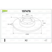 Resim VALEO 197476 Fren A2464230112 (WF915459) (Fiyat:1 Adet İçindir) 