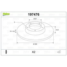 Resim VALEO 197476 Fren A2464230112 (WF915459) (Fiyat:1 Adet İçindir) 