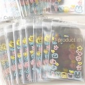 Resim 100 Adet Plastik Kendinden Yapışkanlı Mühürlü Çantalar, Kpop İdol Fotoğraf Kartı Kolları, Trend Masa Dekoru, Koruyucu Kimlik Kartı Tutucular 
