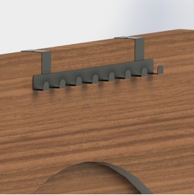 Resim thorqtech Metal Mat Siyah Amerikan Kapı Arkası Askılık Organizer Askılık Ve Banyo Kapı Arkası Askı 