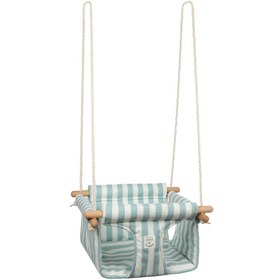 Resim Tavana Asılan Ev, Dış Mekan Bebek ve Çocuk Salıncak Mavi Çizgili - Larisa Pumpkin 