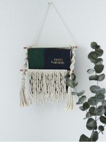 Resim My Royal Macromes El Yapımı Makrome Duvar Rafı Gazetelik / Dergilik / Kitaplık (16x25) 