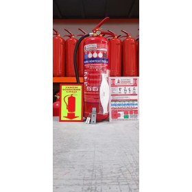 Resim Santral 6 kg Abc Kkt Yangın Söndürme Tüpü 4 Yıl Garantili Fosforlu Levha,Askı Aparatı Kullanma Talimatı ve 3M N95 Maske Dahil 