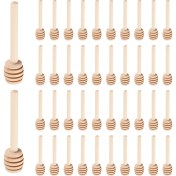 Resim Humble 600 Paket Mini 3 Inç Ahşap Bal Kepçe Çubukları, Ayrı Ayrı Sarılmış, Bal Kavanozu Dağıtma Bal Sunucusu (Yurt Dışından) 