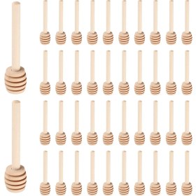 Resim Humble 600 Paket Mini 3 Inç Ahşap Bal Kepçe Çubukları, Ayrı Ayrı Sarılmış, Bal Kavanozu Dağıtma Bal Sunucusu (Yurt Dışından) 