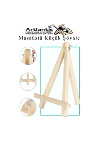 Resim Mini Şövale 20x20 Cm Siyah Tuval 3 Ml Akrilik Boya 6 Renk Ve Fırça Mini Siyah Tuval Masaüstü Küçük Şövale Boyama Seti 