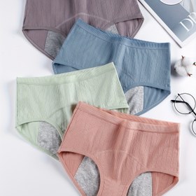 Resim 4 adet Yeni Fizyolojik Külot Alt Üçgen Pantolon Uzatma Modelleri Sızdırmazlık Karşısı ile yüksek esneklik nefes alabilir kadın iç çıkartmalar, High Cut İnci Takım Elbise, Çok Bedenli Bayanlar üniforması, Şifon, şeker hamuru alt giysileri, örgü dikiş önlük, orta bel takım çekmece gün boyu rahat, ışıl örtü üründe 