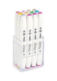 Resim Touch Twin Brush Marker Fırça Uçlu Marker Seti 12 Renk Pastel Renkler Görsel Rengi 