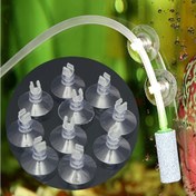 Resim 10'lu Paket Akvaryum Emme Kupası Tutucular Hava Hortumu ve Pompa için - Güvenli Kavrama ile Dayanıklı Balık Tankı Aksesuarları, Kolay İzleme için Şeffaf Tasarım, Akvaryumlar & Göletler için Çok Amaçlı Kullanım 