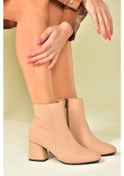 Resim Fox Shoes Ten Nubuk Kalın Topuklu Kadın Bot L251089201 Ten 