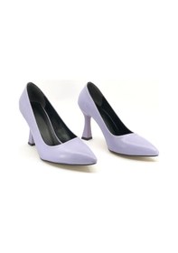 Resim Feles Kadeh Topuklu Kadın Stiletto Ayakkabı Lila 