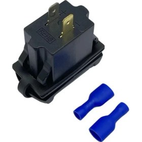 Resim 12V-24V DİJİTAL VOLTMETRE+ŞARJ CİHAZLI (USB+TYPE-C) (3 A) (ANAHTAR TİPİ) (MAVI IŞIK) 