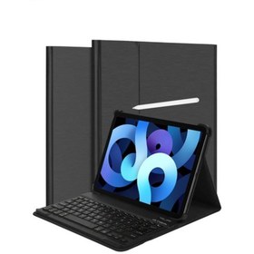 Resim iPad Uyumlu Air 5. Nesil 10.9 Bluetooth Klavyeli Standlı Kılıf - Bkk1 