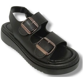 Resim Fancy 602-25 Antomik Dolgu Topuk Kadın Sandalet Siyah 