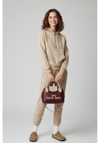 Resim Çıtçıt Detaylı The Tote Bag Nakış İşlemeli El Ve Omuz Çantası Bordo 
