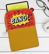 Resim Bk Gift Gift Pop Art Tasarımlı Taşınabilir Koruyucu Tablet Kılıfı & Organizer Çanta - Sarı-13 