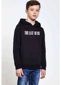 Resim The Last Of Us Logo Baskılı Unisex Çocuk Kapüşonlu Siyah Sweat (534714866) Siyah 
