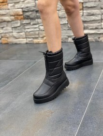 Resim Siyah Paraşüt Kumaş Kar Botu 1453-01 - Siyah / 
