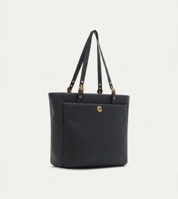 Resim Minore Siyah E. Deri Gold Bebek Çantası 