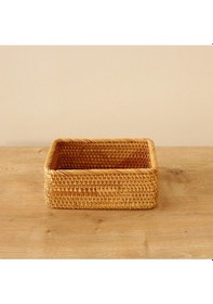 Resim Mira Rattan 20x14x8 Cm Saklama Kutusu Bej 