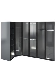 Resim Lazenza Mobilya Hanoi Giyinme Odası Modül 1 Siyah 