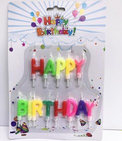 Resim Nessiworld Happy Birthday Yazılabilen Rengarenk Doğum Günü Mumu 