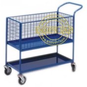 Resim ENDÜSTRİ GRUP Endüstri Grup - Tel Sepetli Sipariş Ürün Malzeme Toplama Tekerlekli Depo Arabası 