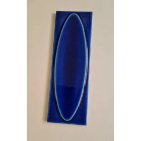 Resim Armada Çini 7x21 Cm Elips Kobalt Çini Seramik 