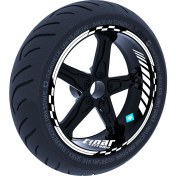 Resim Çınar Extreme Süt Beyaz Moto Gp Iç Dış Jant Şeridi Takım Sticker Çınar Extreme 