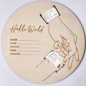 Resim Ahşap Doğum Ağırlığı & Zaman Hatıra Kutusu - Şık Ayak ve El Baskısı ile Ad/Tarih/Zaman Etiketleri Gösterimi - Yapay Ahşan Anma Hediyesi, 14+ Yaş için Uygun 