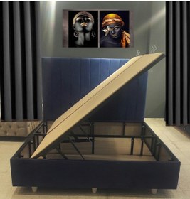 Resim Nivabaza Dar Evler Için Yandan Açılır Baza Başlık Çift Kişilik Solutıon 