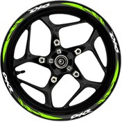 Resim TheSpaceCar Dio Beyaz yazılı neon(fıstık yeşili) pençe şeritli 