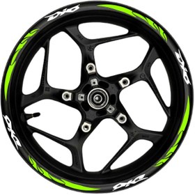 Resim TheSpaceCar Dio Beyaz yazılı neon(fıstık yeşili) pençe şeritli 